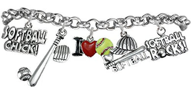 Girls Softball Bracelet ©2012 Hypoallergenic Safe Nickel & Lead Free. From Child to Adult