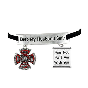 Firefighter's "Keep My Husband Safe" Adjustable Hypoallergenic" Safe - Nickel, Lead & Cadmium Free!