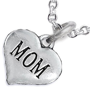 Mom Charm Necklace, Will NOT Irritate Anyone with Sensitive Skin, Safe, Nickel Free.