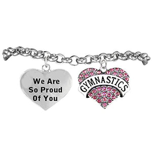 Gymnastics "We Are So Proud of You" Adjustable Bracelet 4yrs Old To 25yrs Safe - Nickel & Lead Free!