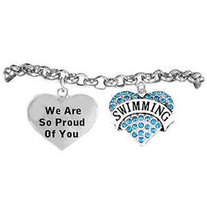 Swimming "We Are So Proud of You" Bracelet, Adjustable Hypoallergenic, Safe - Nickel & Lead Free