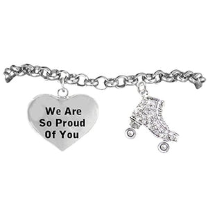 Roller Skates "We Are So Proud of You", Adjustable, Nickel & Lead Free! Fits Everyone.