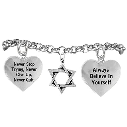Jewish Star of David, Never Stop Trying, Never Give Up