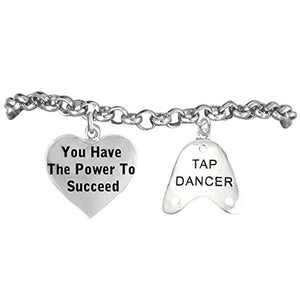Tap Dancer "Never Give Up, Never Stop Trying. Always Believe in Yourself" Nickel & Lead Free