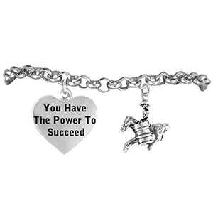 Barrel Racer "You Have the Power to Succeed" Adjustable, Hypoallergenic. Nickel & Lead Free