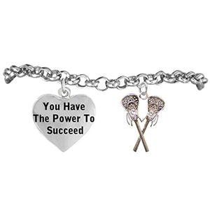 Lacrosse "You Have the Power to Succeed" Adjustable Bracelet, Safe - Nickel, Lead & Cadmium Free