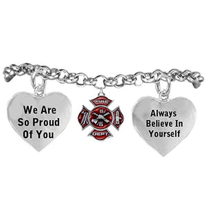 Firefighter's "We Are So Proud of You Adjustable Hypoallergenic" Safe - Nickel, Lead & Cadmium Free!