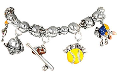 Softball Stretch Bracelet ©2003 Hypoallergenic Safe Nickel & Lead Free Fits Anyone, Child to Adult