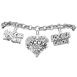 Soccer Rocks "Soccer Chick" Adjustable Bracelet, Safe - Hypoallergenic, Nickel, Lead & Cadmium Free!
