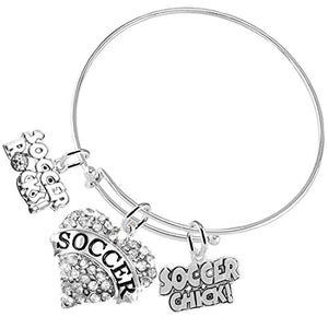 Soccer Rocks "Soccer Chick" Adjustable Bracelet, Safe - Hypoallergenic, Nickel, Lead & Cadmium Free!