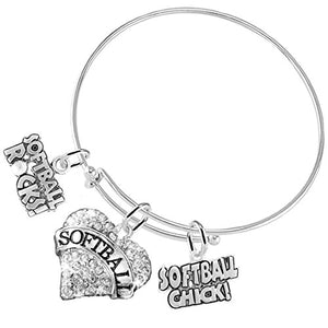 Softball Rocks "Softball Chick" ©2016 Hypoallergenic Safe, Adjustable Bracelet