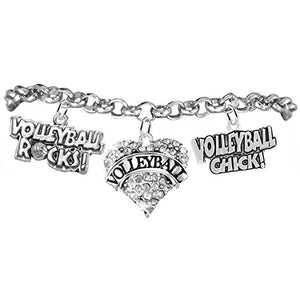 Volleyball Rocks "Volleyball Chick" Adjustable Bracelet, Safe - Nickel & Lead Free!