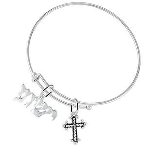 Yeshua (Jesus in Hebrew) Named by An Angel of God, With A Cable Cross-Adjustable Bracelet