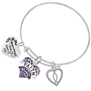 Where There Is Love There Is Life "Faith" Christian, 3 Charm Adjustable, Safe - Nickel Free