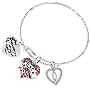 Where There Is Love There Is Life "Grace" Christian, 3 Charm Adjustable, Safe - Nickel Free