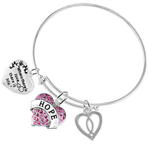 Where There Is Love There Is Life "Hope" Christian, 3 Charm Adjustable Safe - Nickel Free