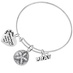 The Legend of The Sand Dollar Christian, 3 Charm Adjustable Hypoallergenic - Nickel & Lead Free