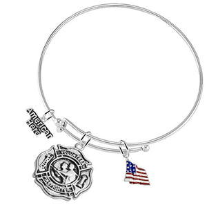 Volunteer Firefighter's American Hero, Adjustable Bracelet, Safe - Nickel & Lead Free!