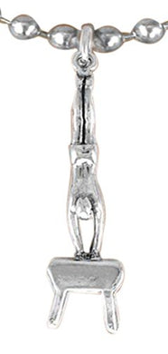 Gymnast Hand Stand on Vault Necklace, Adjustable, Hypoallergenic, Nickel, Lead & Cadmium Free!