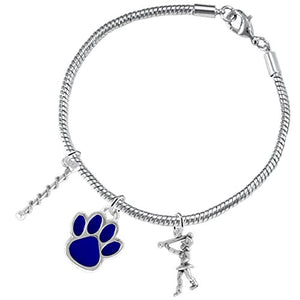 The Perfect Gift " Majorette Jewelry " Blue Paw Hypoallergenic Adjustable, Safe - Nickel & Lead Free