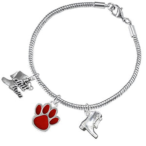 The Perfect Gift "Drill Team Jewelry" Red Paw ©2015 Hypoallergenic Safe - Nickel & Lead Free