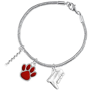 The Perfect Gift "Majorette Jewelry" Red Paw ©2015 Hypoallergenic Safe - Nickel & Lead Free