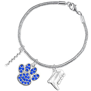 The Perfect Gift "Majorette Jewelry" Blue Crystal Paw ©2015 Safe - Nickel & Lead Free