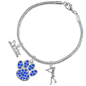 The Perfect Gift "Majorette Jewelry" Blue Crystal Paw ©2015 Safe - Nickel & Lead Free