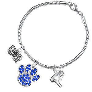 The Perfect Gift "Drill Team Jewelry" Blue Crystal Paw ©2015 Safe - Nickel & Lead Free