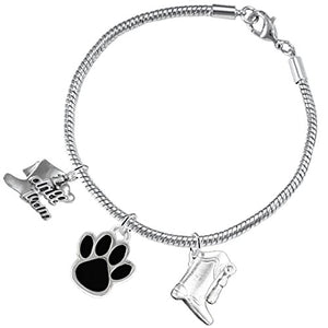 The Perfect Gift "Drill Team Jewelry" Black Paw ©2015 Hypoallergenic Safe - Nickel & Lead Free