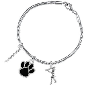 The Perfect Gift "Majorette Jewelry" Black Paw ©2015 Hypoallergenic Safe - Nickel & Lead Free