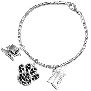 The Perfect Gift "Drill Team Jewelry" Black Crystal Paw ©2015 Safe - Nickel & Lead Free