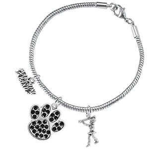 The Perfect Gift "Majorette Jewelry" Black Crystal Paw ©2015 Safe - Nickel & Lead Free