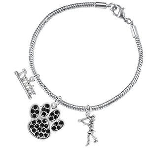 The Perfect Gift "Majorette Jewelry" Black Crystal Paw ©2015 Safe - Nickel & Lead Free