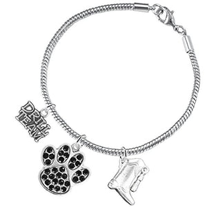 The Perfect Gift "Drill Team Jewelry" Black Crystal Paw ©2015 Safe - Nickel & Lead Free