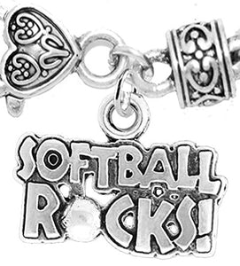 Softball "Rocks" Bracelet ©2016 Hypoallergenic, Safe - Nickel, Lead & Cadmium Free!