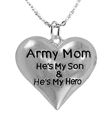 ArMy Mom, My Son Is My Hero Adjustable Necklace, Hypoallergenic, Safe - Nickel & Lead Free