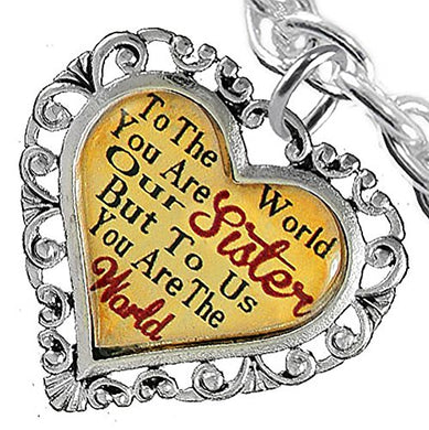 Sister Heart Charm Bracelet ©2016 Hypoallergenic, Safe, Nickel, Lead & Cadmium Free!
