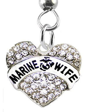 The Perfect Gift Marine Wife Hypoallergenic Fishhook Earring, Safe - Nickel & Lead Free