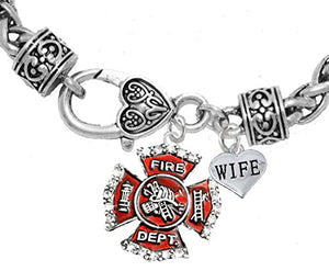 Firefighter Wife Bracelet, Hypoallergenic, Safe - Nickel & Lead Free