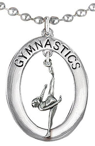 Gymnast One Leg Pose Necklace, Adjustable, Hypoallergenic, Nickel, Lead & Cadmium Free!