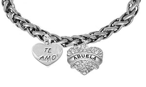 Te Amo Abuela Wheat Chain Bracelet, Hypoallergenic, Safe - Nickel & Lead Free