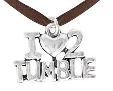 I Love to Tumble Necklace, Adjustable, Hypoallergenic, Nickel, Lead & Cadmium Free!