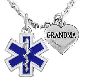 EMT, Grandma Adjustable Necklace, Hypoallergenic, Safe - Nickel & Lead Free