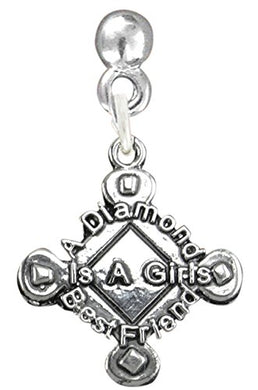 A Diamond Is a Girl’s Best Friend Post Earrings ©2008 Safe - Nickel & Lead Free!