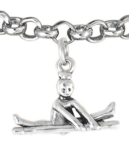 Gymnast "Jump to Side Split" Charm Bracelet Adjustable, Safe, Nickel, Lead & Free