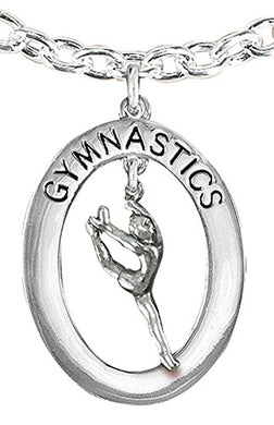 Gymnast Leaping Necklace, Adjustable, Hypoallergenic, Nickel, Lead & Cadmium Free!