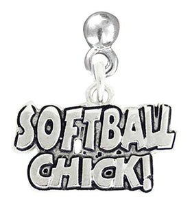 Softball Chick Post Earring" ©2011 Hypoallergenic, Safe - Nickel, Lead & Cadmium Free!