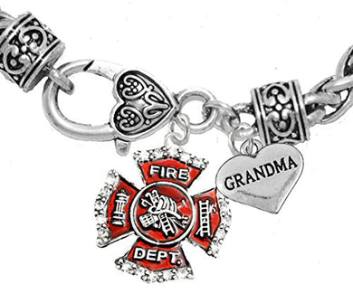 Firefighter Grandma Bracelet, Hypoallergenic, Safe - Nickel & Lead Free