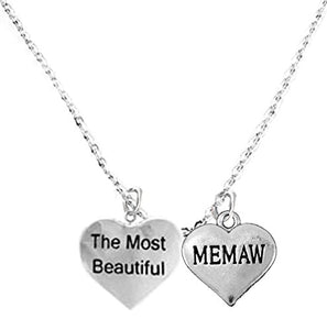 The Most Beautiful "Memaw" Adjustable Curb Chain Necklace, Safe - Nickel & Lead Free.